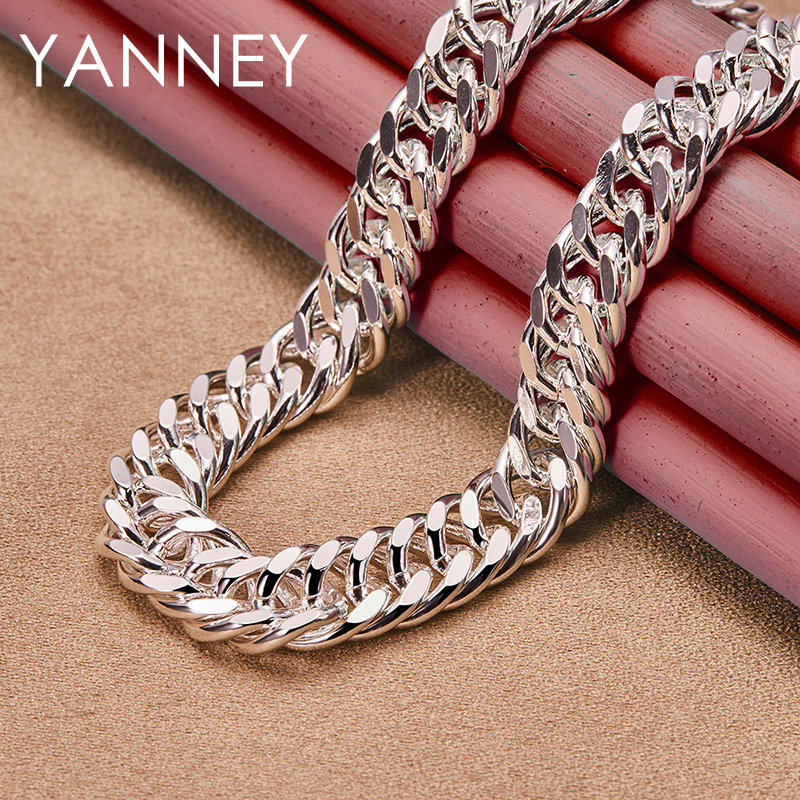 Cuban Link Chain 12Mm - Kalung rantai ular 925 inci perak