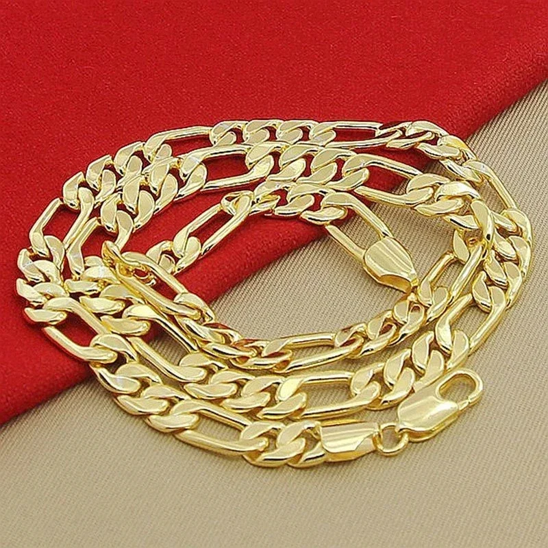 925 Sterling Silver Chain Necklace Men - Kalung Perak 925 Berlapis Emas 18K