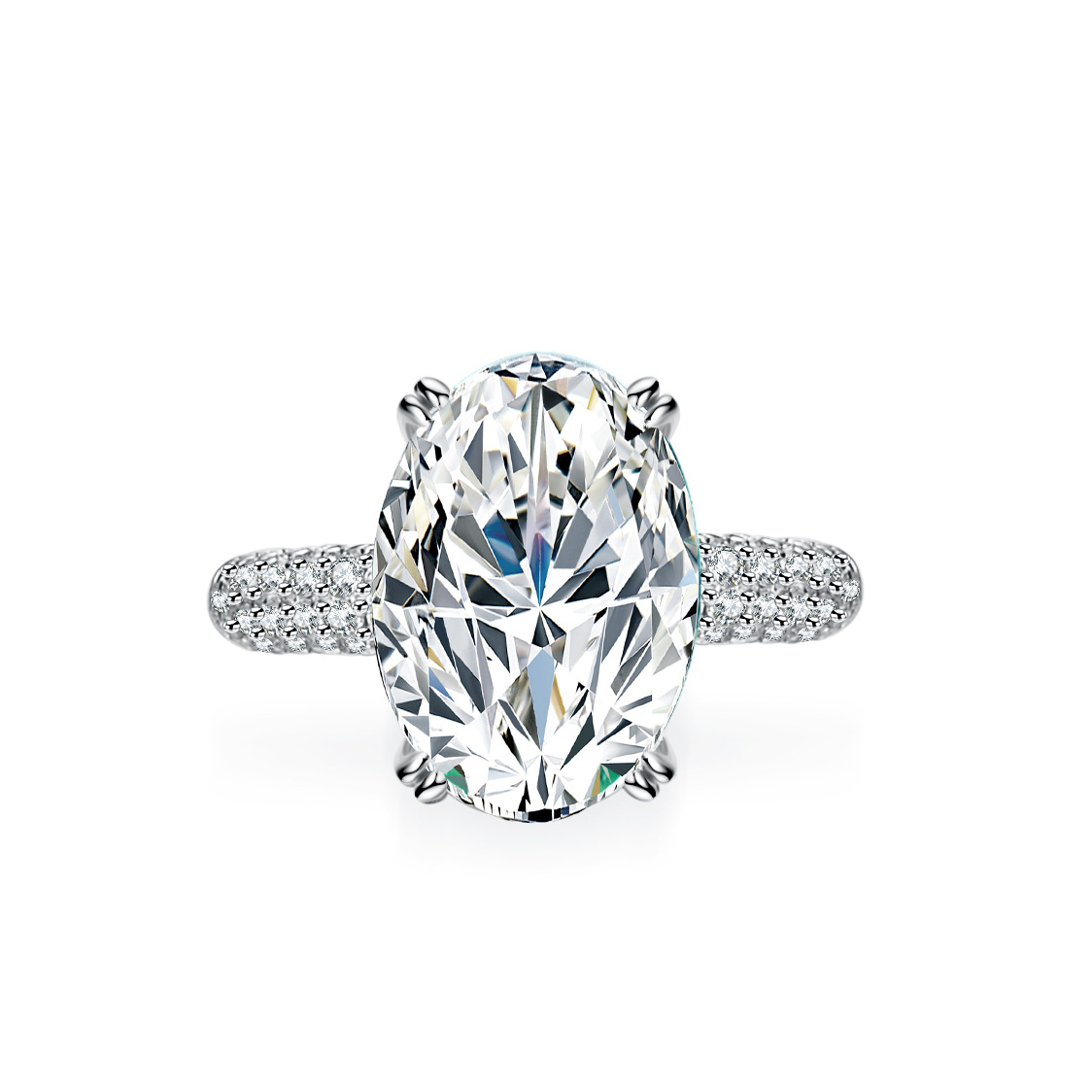 Cincin Moissanite Berlapis Ema - Moissanite Engagement Ring 1 Carat ulasan dan harga