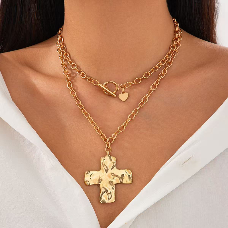 Kalung Salib Lapis Emas Tebal  - Cross Pendant Necklace Gold ulasan dan harga