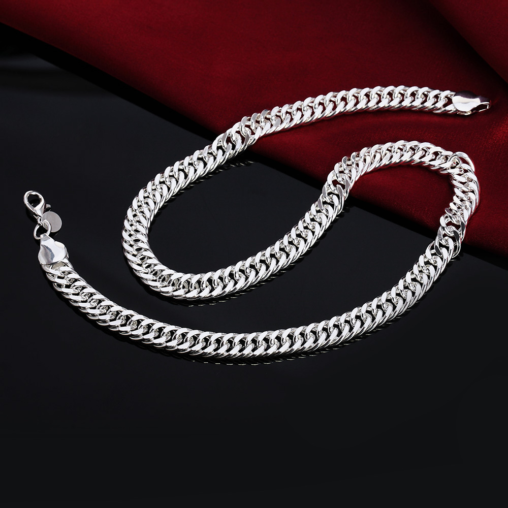 Kalung Rantai Samping Perak St - Cuban Link Chain 12Mm ulasan dan harga