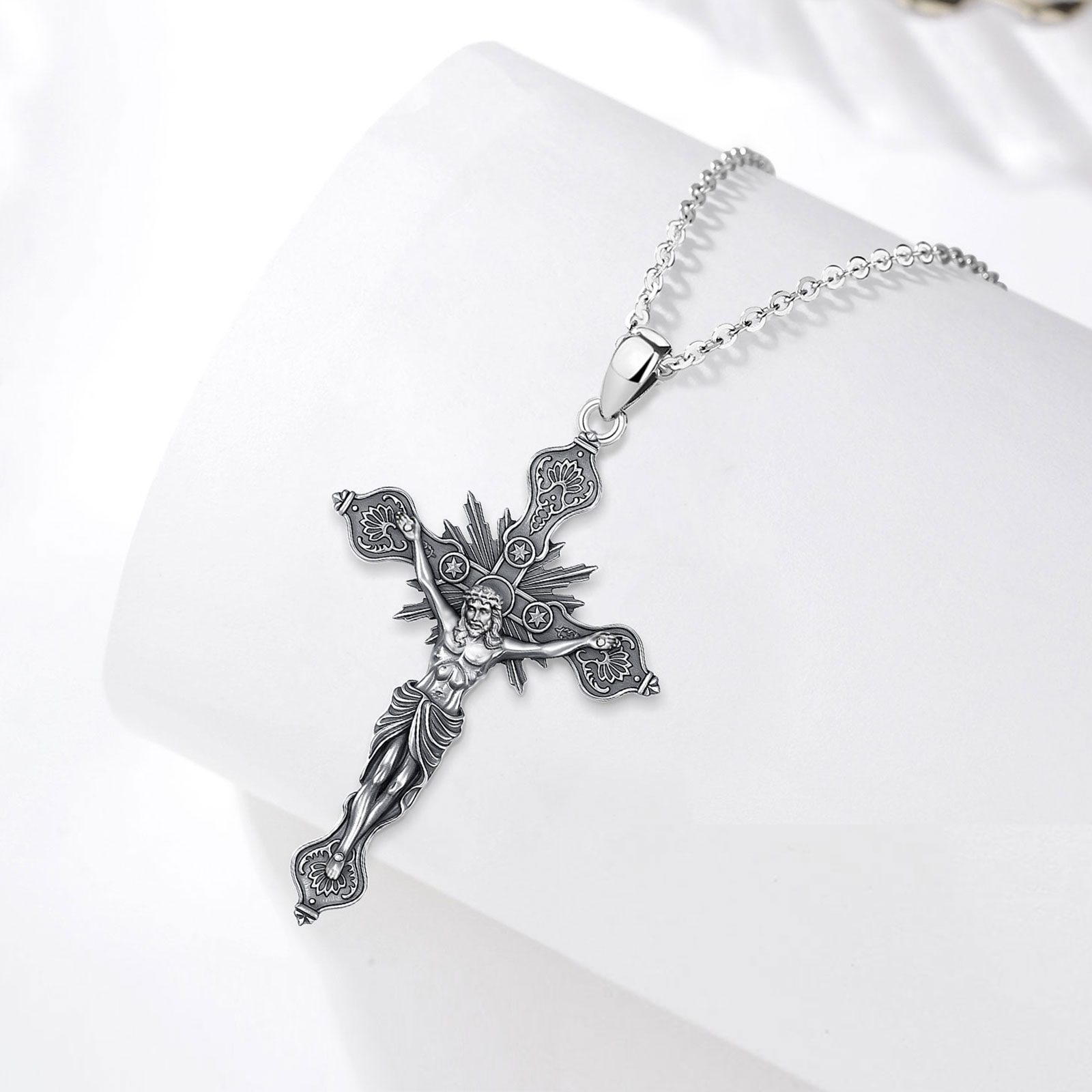 Eudora Kalung Salib Baru 925 P - 925 Sterling Silver Chain Necklace Men ulasan dan harga