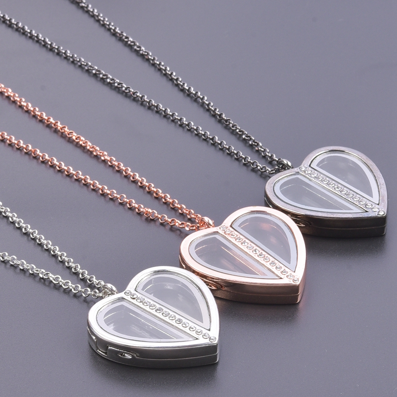 Kalung Liontin Hati Magnet unt - Heart Locket Necklace Photo ulasan dan harga