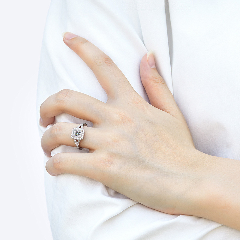 Cincin moissanite 1 karat berb - Moissanite Engagement Ring 1 Carat ulasan dan harga