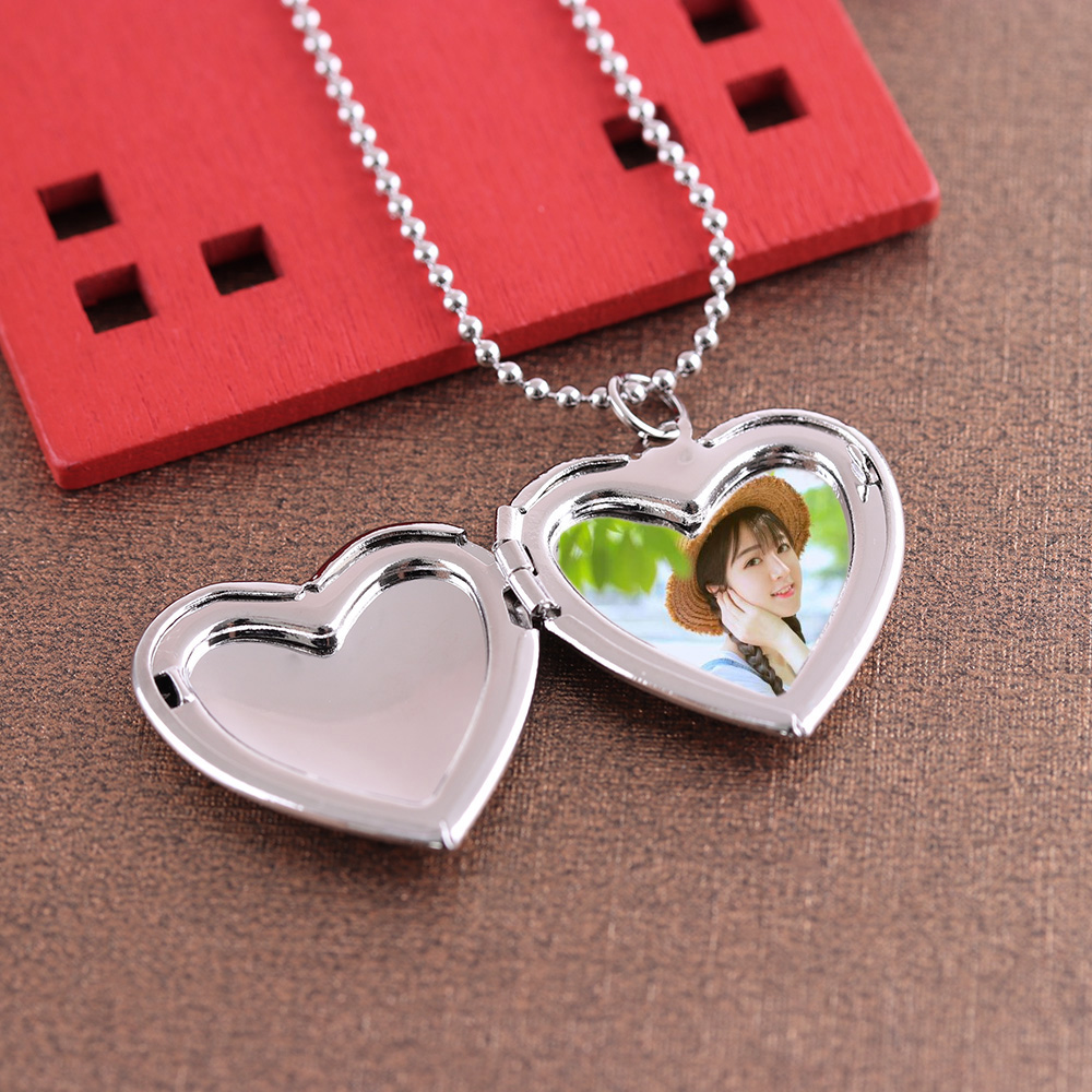 HOOH 1 Buah Liontin Liontin Bi - Heart Locket Necklace Photo ulasan dan harga