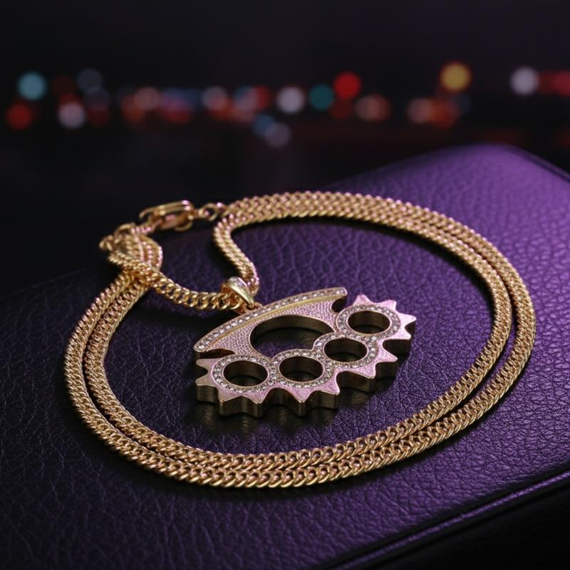 Kalung Liontin Baja Tahan Kara - Layered Pendant Necklace Aesthetic ulasan dan harga