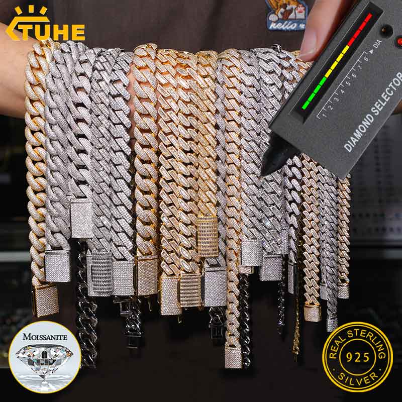Kalung Rantai Cuban Moissanite - Cuban Link Chain 12Mm ulasan dan harga