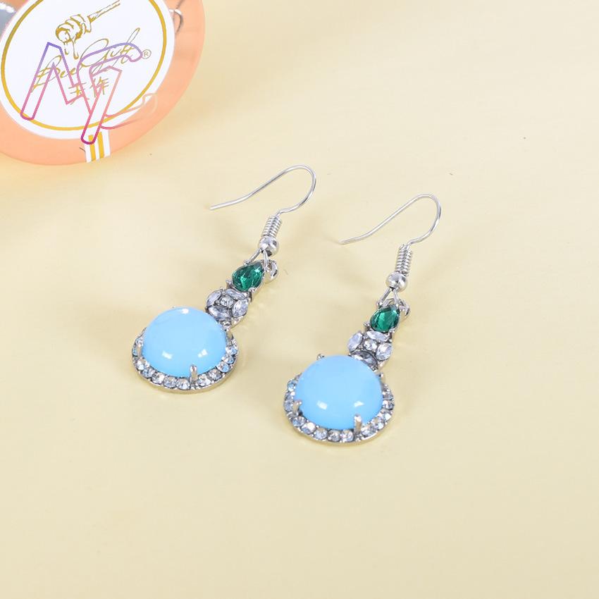 Anting Giok Alami Biru Jimat D - Earrings ulasan dan harga