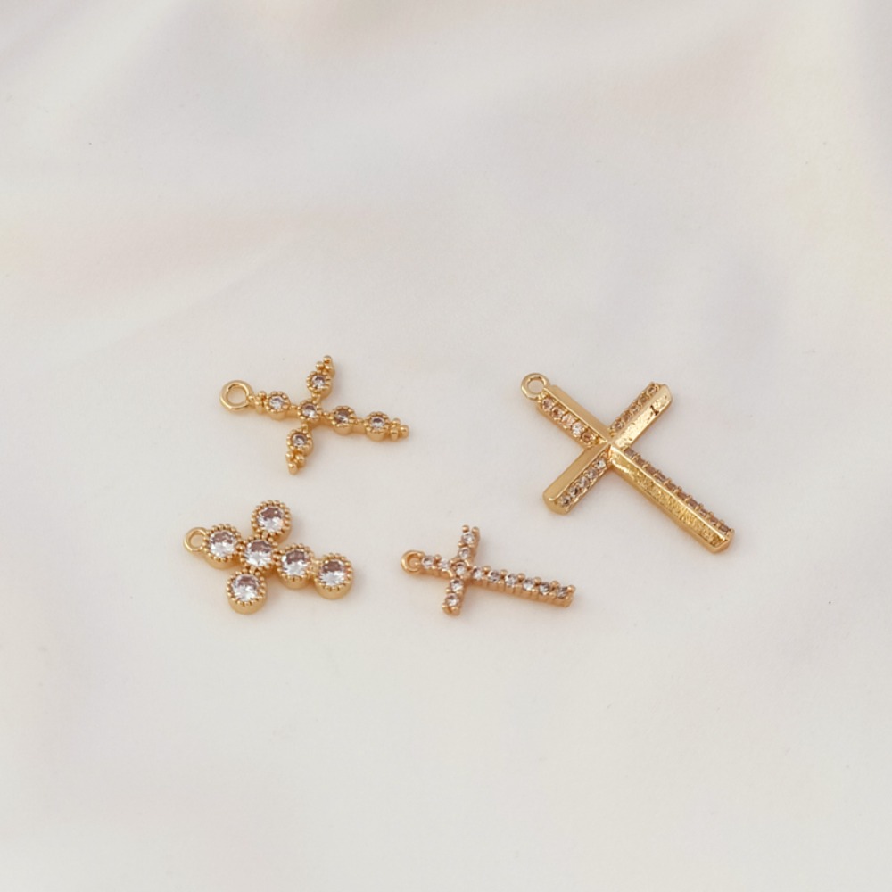 Gelang Liontin Salib Zirkon Be - Cross Pendant Necklace Gold ulasan dan harga