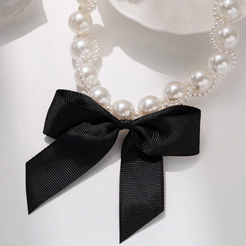 Kalung Choker Pita Mutiara Imi - Pearl Choker Necklace Vintage ulasan dan harga