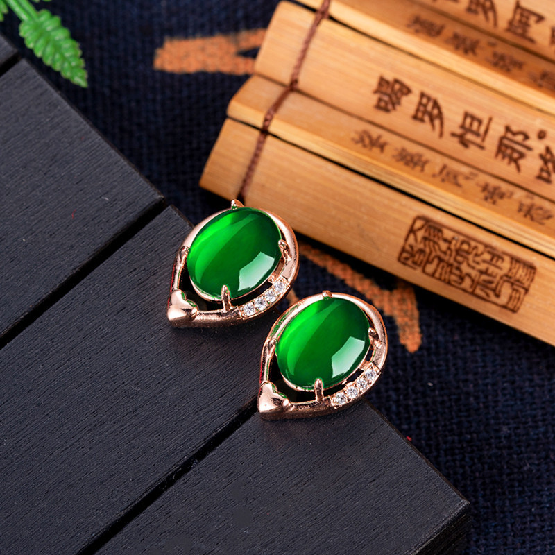 Anting-anting bunga giok alami - Earrings ulasan dan harga