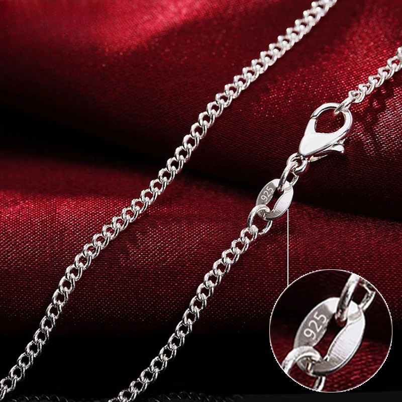925 Sterling Silver 40-75cm pa - Cuban Link Chain 12Mm ulasan dan harga